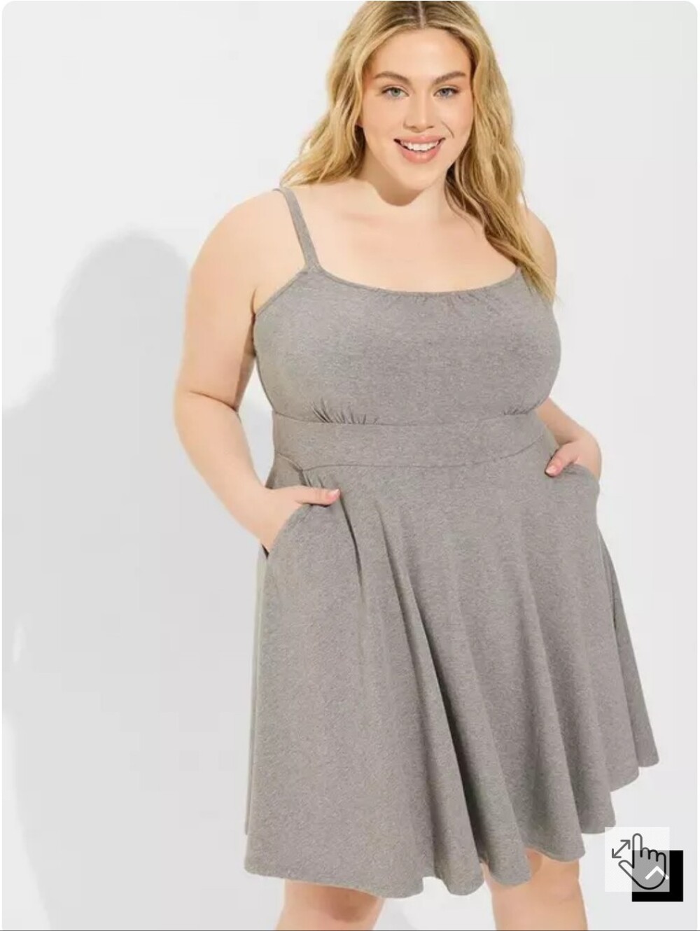 torrid Gray Mini Skater Tank Dress 2X (18/20) NWT